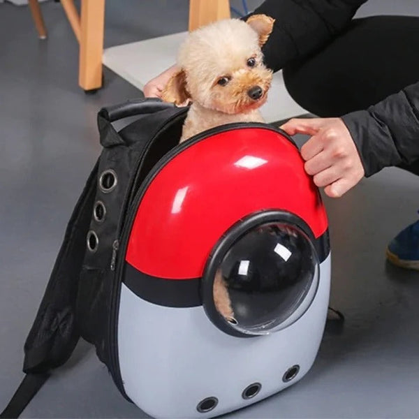 Portable Pet Travel Backpack with Transparent Window - Mega Cart