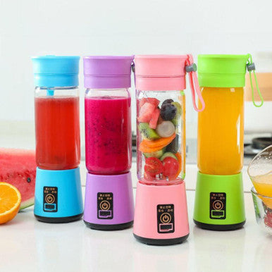 Portable USB Rechargeable Juicer Blender - 380ml Travel Size - Mega Cart