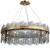 PrimeNest Aura Glass Halo Chandelier In Gold & Smoke Grey - Mega Cart