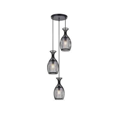 PrimeNest Black Grove 3-Light Pendant - Elegant Lighting Fixture - Mega Cart