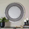 PrimeNest Elegant Crystal Teardrop Round Mirror - Stylish Home Decor - Mega Cart