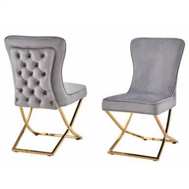 PrimeNest Layla Velvet Button-Back Dining Chairs - Elegant & Versatile - Mega Cart