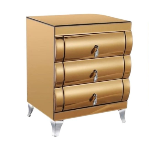 PrimeNest - Luxe Gold Mirrored Pedestal - Mega Cart