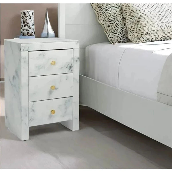 PrimeNest - Marble Pedestal With 3 Drawers - Mega Cart