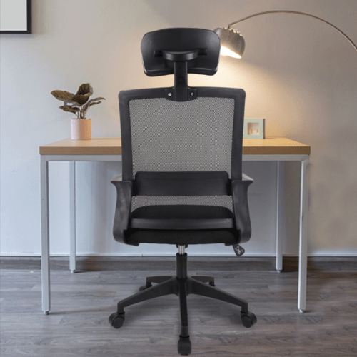 PrimeNest - Mesh Adjustable Height Office Chair With Headrest - Mega Cart
