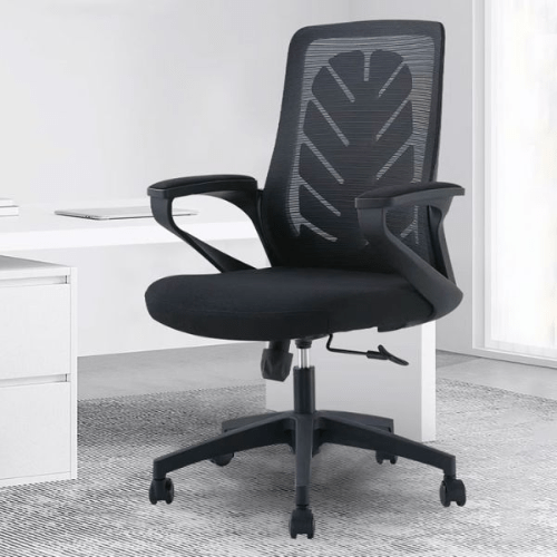 PrimeNest Midback Ergonomic Leaf Design Mesh Office Chair - Mega Cart