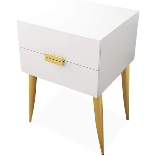 PrimeNest - Modern Bedside Table With 2 Drawers - Mega Cart