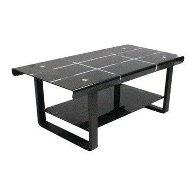 PrimeNest Modern Black Coffee Table with Storage - Risque Design - Mega Cart
