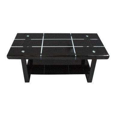 PrimeNest Modern Black Coffee Table with Storage - Risque Design - Mega Cart