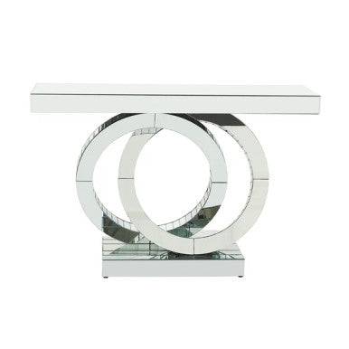 PrimeNest Modern Silver Console Table - Sleek & Elegant Design - Mega Cart