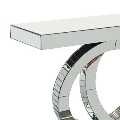 PrimeNest Modern Silver Console Table - Sleek & Elegant Design - Mega Cart