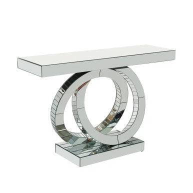 PrimeNest Modern Silver Console Table - Sleek & Elegant Design - Mega Cart
