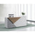 PrimeNest Modern White Reception Counter Desk - Sleek Design for Hotels - Mega Cart