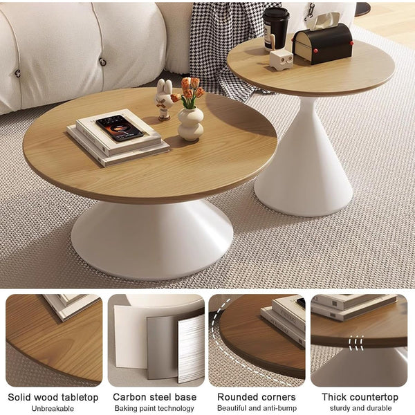 PrimeNest - Modern Wooden Coffee Table Set - Mega Cart