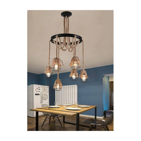 Primenest Rustic Rope Ceiling Light - Mega Cart