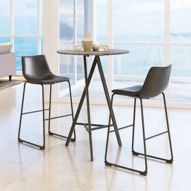 PrimeNest - Set of 5 Smart Leather Barstools - Modern Design - Mega Cart