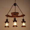 PrimeNest Steampunk Lantern Chandelier - Vintage Hanging Light Fixture - Mega Cart