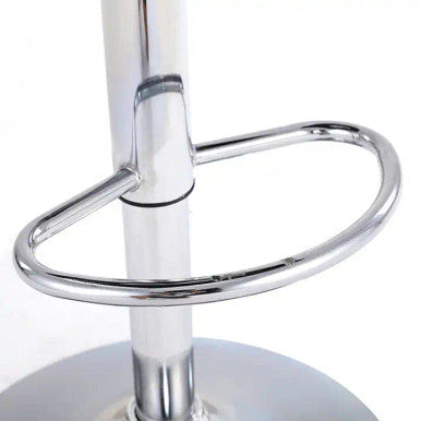 PrimeNest- Stylish Faux Leather Swivel Stool with Chrome Footrest - Mega Cart