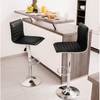 PrimeNest- Stylish Faux Leather Swivel Stool with Chrome Footrest - Mega Cart