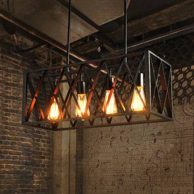 PrimeNest TimberGlow Cage Lamp - Vintage Wooden Cage Pendant - Mega Cart