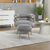 PrimeNest - Velvet Accent Armchair with Ottoman - Mega Cart