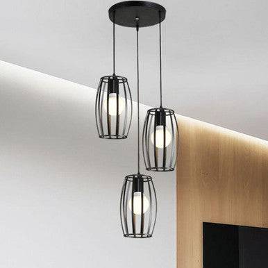 PrimeNest Vintage Black Metal Pendant Light with Cylindrical Design - Mega Cart