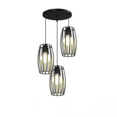 PrimeNest Vintage Black Metal Pendant Light with Cylindrical Design - Mega Cart