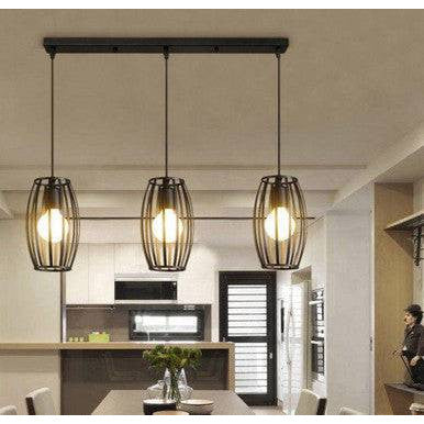 PrimeNest Vintage Black Metal Pendant Light with Cylindrical Design - Mega Cart