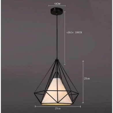 PrimeNest Vintage Industrial Single Diamond Pendant Light - Mega Cart