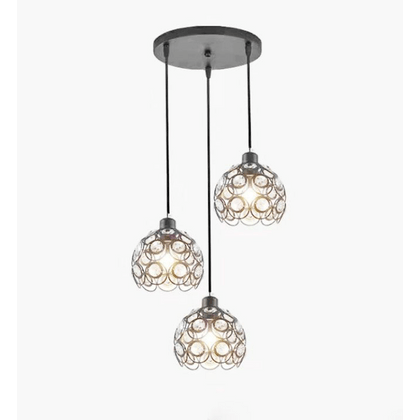 PrimeNest Vintage Metal Pendant Light with Crystal Pattern - Mega Cart