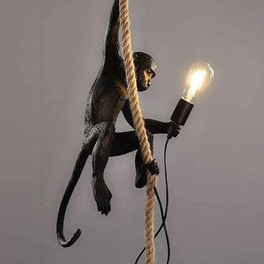 PrimeNest Vintage Monkey on Rope Pendant Light - Whimsical Design - Mega Cart