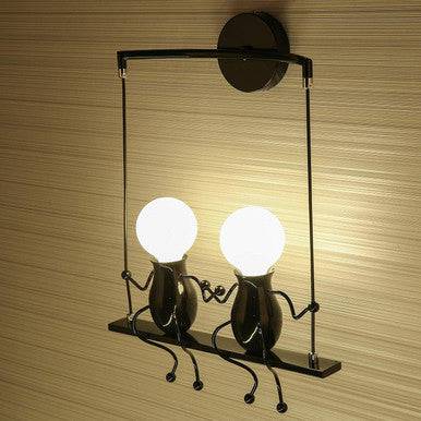 PrimeNest Whimsical Iron Companions Swing Light - Cozy Home Decor - Mega Cart