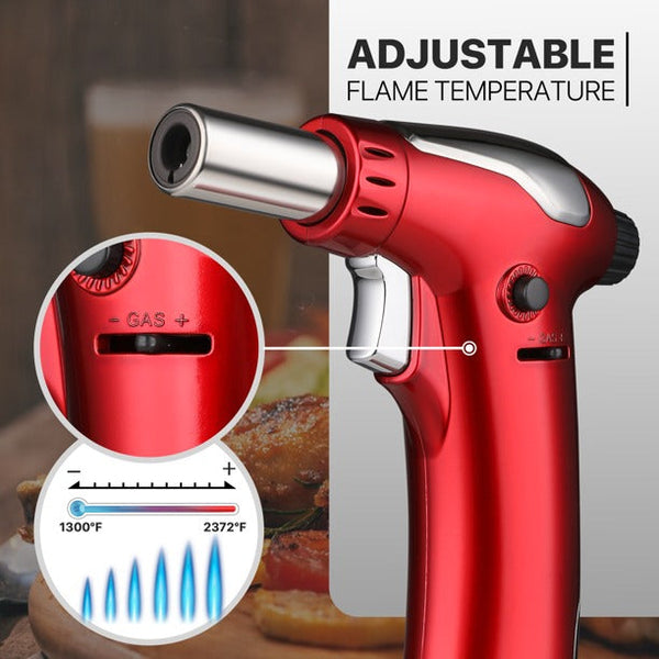 Refillable Butane Kitchen Blow Torch with Adjustable Flame - Mega Cart