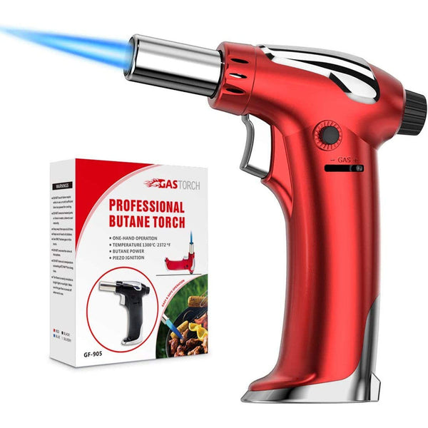 Refillable Butane Kitchen Blow Torch with Adjustable Flame - Mega Cart