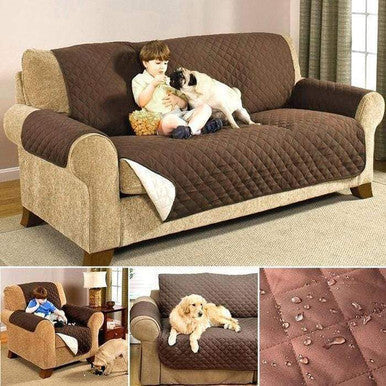 Reversible Quilted Couch Cover - Protects from Spills & Pets - Mega Cart