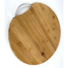Round Bamboo Cutting Board with Handle - Mega Cart