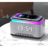 Multifunction Alarm Clock with Speaker & Wireless Charger