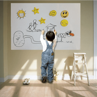 Self-Adhesive Whiteboard Wall Sticker - Erasable & Reusable - Mega Cart