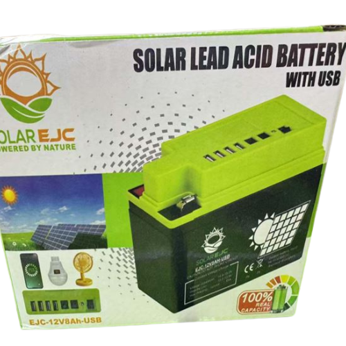 Solar Lead Acid Battery With USB - Mega Cart