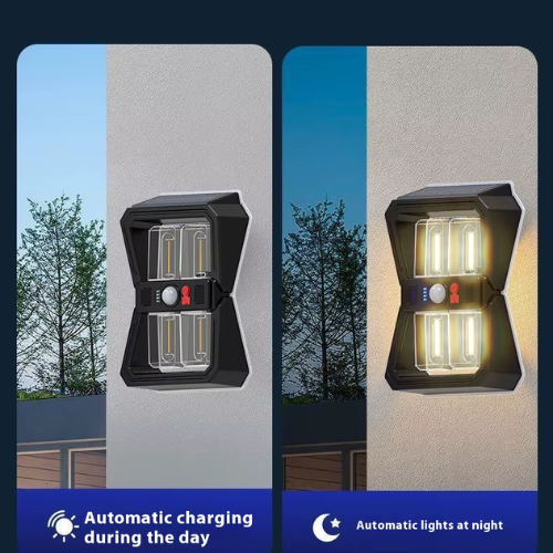 Solar Outdoor Wall Light with Motion Sensor - Mega Cart