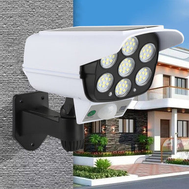 Solar-Powered Dummy Camera Light with Motion Sensor & Remote - Mega Cart