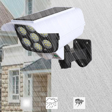 Solar-Powered Dummy Camera Light with Motion Sensor & Remote - Mega Cart