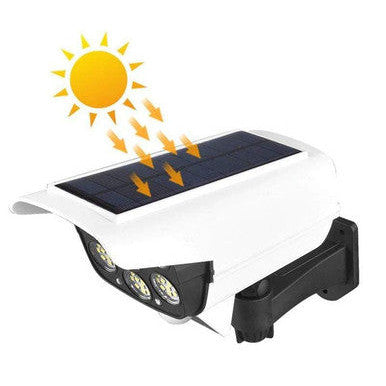 Solar-Powered Dummy Camera Light with Motion Sensor & Remote - Mega Cart