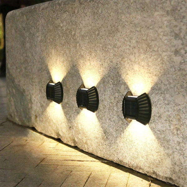 Solar Powered LED Wall Lights – Pack of 4 - Mega Cart