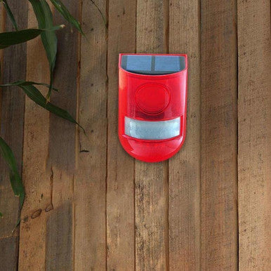Solar Powered Motion Sensor Alarm Lamp for Home Security - Mega Cart