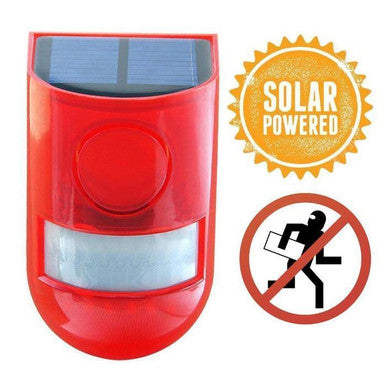 Solar Powered Motion Sensor Alarm Lamp for Home Security - Mega Cart