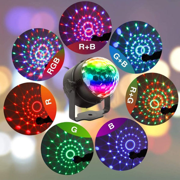 Sound Activated LED RGB Disco Ball Light - Mega Cart