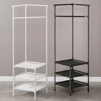 Space-Saving Multifunctional Corner Shelf Rack - 3 Tier Metal - Mega Cart