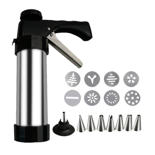 Stainless Steel Cookie Press Gun Kit - Mega Cart