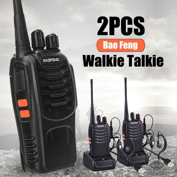 Two Way Radio with Built-in LED Flashlight - BF-888s - Mega Cart